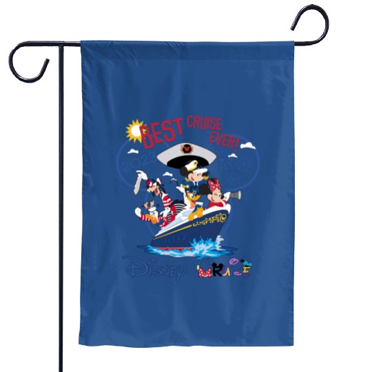 Disney Cruise Family Vacation 2023 Garden Flags, Disney Cruise Group Garden Flags