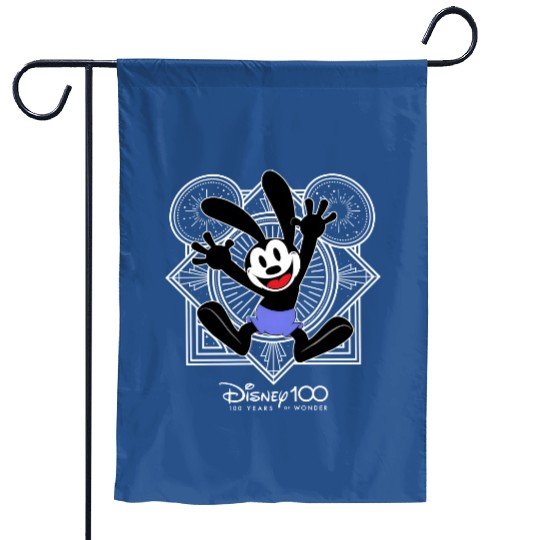 Disney Oswald The Lucky Rabbit Garden Flags, Oswald Garden Flags, Disney 100 Years of Wonder Garden Flags, Disneyland 100th Anniversary Garden Flags
