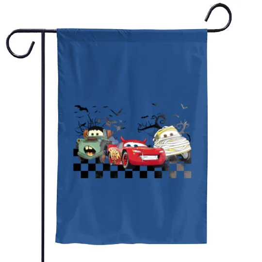 Discover Retro Disney Cars Halloween Garden Flags, Lightning McQueen Halloween Cars Garden Flags