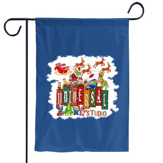 Universal Studios Christmas Garden Flags, Disneyland Christmas Garden Flags