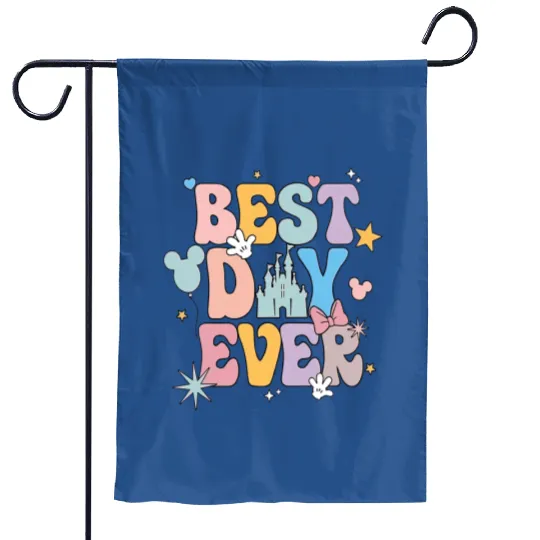 Disney Best Day Ever Garden Flags, Disneyworld Family