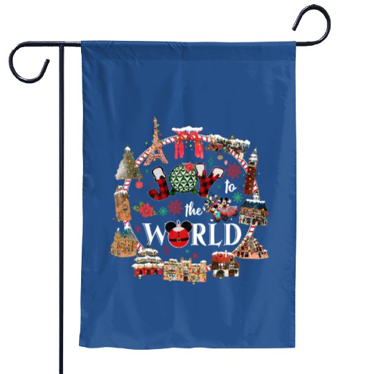 Joy to the World  Garden Flags, Epcot Christmas Garden Flags, Epcot World Garden Flags, Disney Christmas Garden Flags
