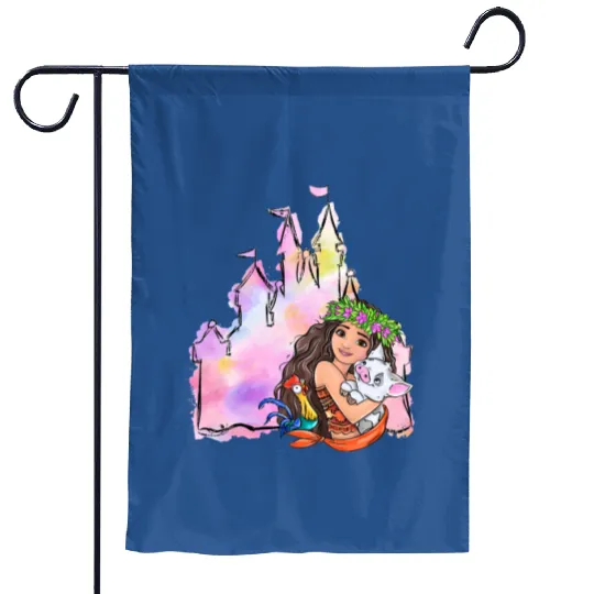 Princess Moana Garden Flags, Moana Magic Kingdom Garden Flags, Disney Garden Flags, Disneyland Garden Flags