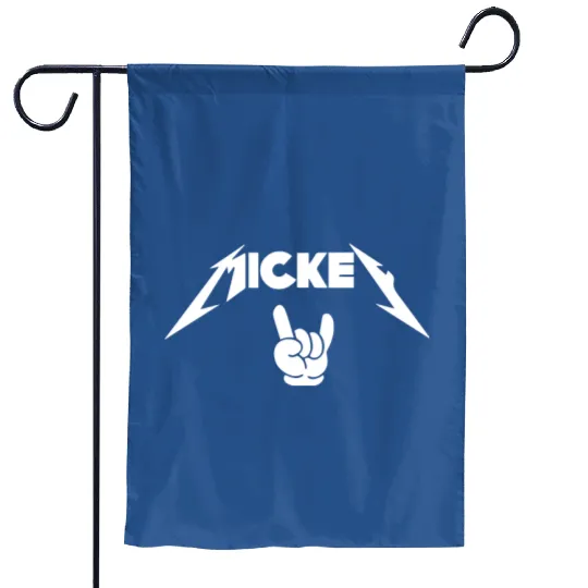 Mickey Rock And Roll Garden Flags, Disney Garden Flags, Funny Disney Garden Flags, Mickey Mouse Garden Flags