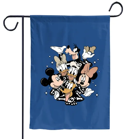 Disney Halloween Crop Top, Mickey Skeleton Crop Top Garden Flags