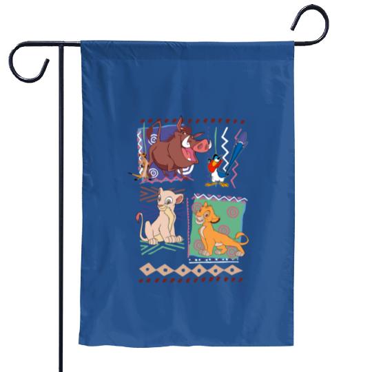 Retro 90s Disney Lion King Simba And Timon Graphic Garden Flags