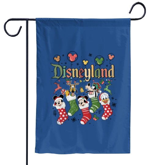 Disneyland Christmas Garden Flags