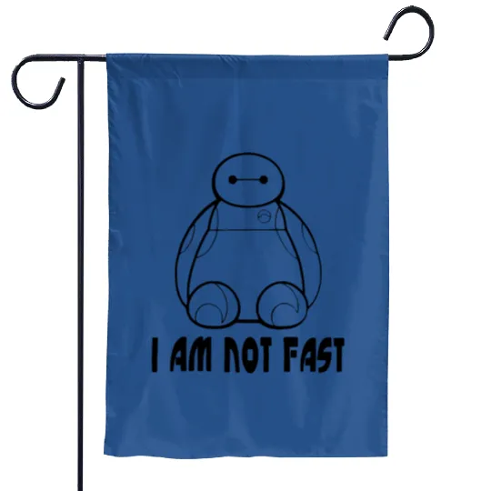 Cute I'm Not Fast Disney Baymax Garden Flags, Baymax I'm Not Fat Disney Garden Flags, Baymax Garden Flags, Chubby Baymax Garden Flags, Disney Gift
