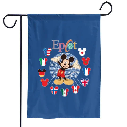 Disney Epcot World Traveler Garden Flags, Disney Epcot World Traveler Disney Trip Matching Garden Flags