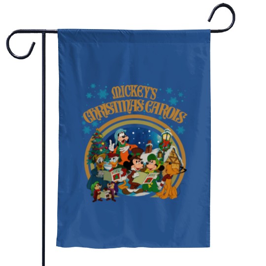 Mickey's Christmas Carol Garden Flags, Disney Xmas Movie Garden Flags