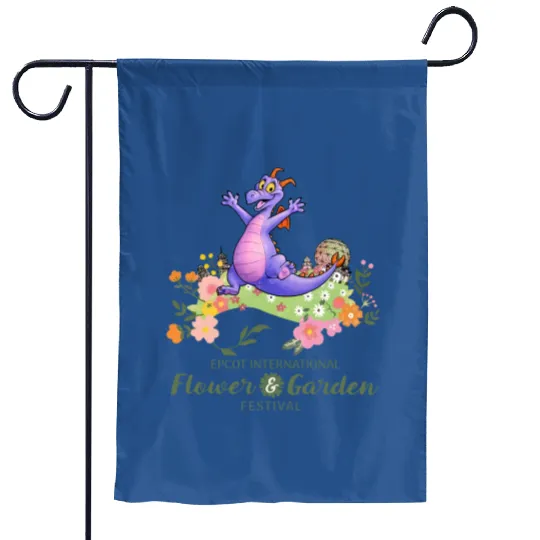 Vintage Disney Epcot Figment Color Garden Flags