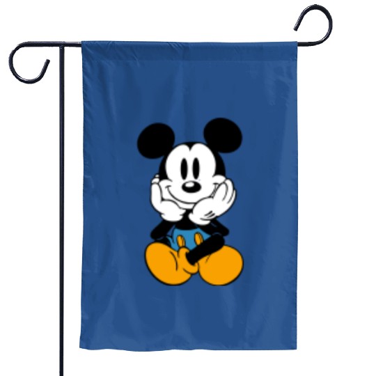 Mickey Sitting Final Pocket Garden Flags, Retro Disney Garden Flags