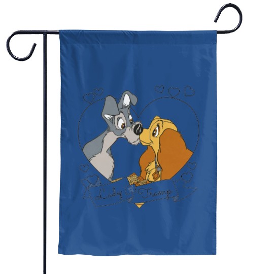 Disney Lady And The Tramp Garden Flags, Disney Couple Garden Flags