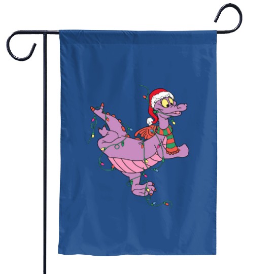 Santa Figment Dragon Lights Christmas Light  Garden Flags, Disney