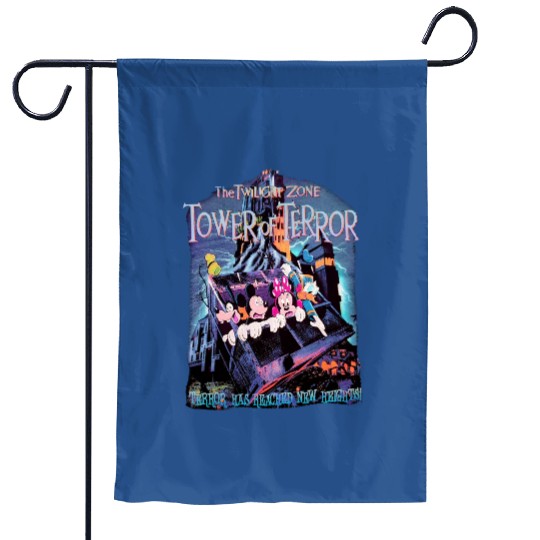 Vintage The Twilight Zone Tower of Terror Retro Garden Flags, Disney Garden Flags