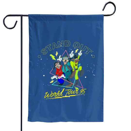 Discover Disney Powerline  Color Garden Flags, Vintage Disney Goofy Powerline Garden Flags