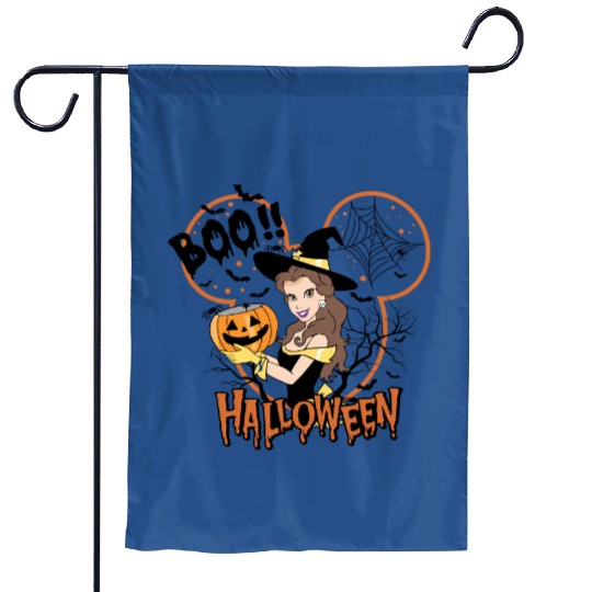 Disney Princess Halloween Boo Garden Flags,Halloween Mickey Boo Garden Flags, Halloween Princess Belle Garden Flags, Princess character Garden Flags, Princess Belle Garden Flags