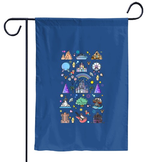 Discover Disney Happiest Place on Earth Garden Flags