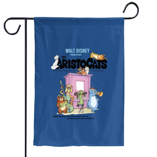 Disney The Aristocats Cats Playing Piano Retro Garden Flags
