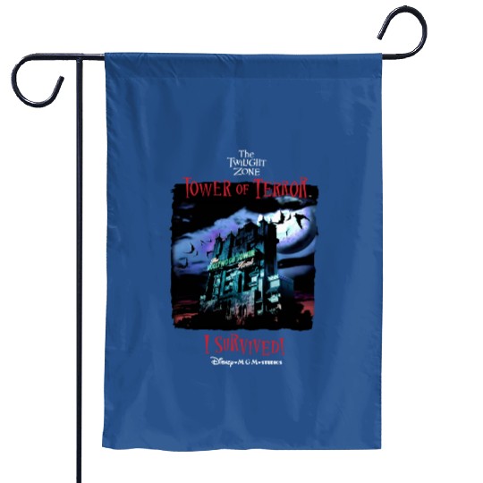 Tower of Terror I Survived!  Garden Flags, The Twilight Zone Garden Flags, Disney Garden Flags