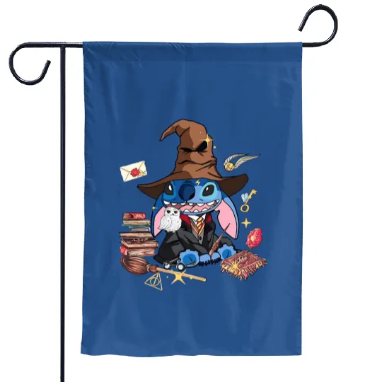 Stitch Witch Disney Trip Wizard Harry Potter Universal Studios Garden Flags, Stitch Lover Gift