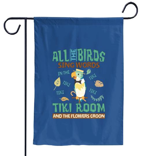 Retro Disneyland Enchanted Tiki Room Garden Flags