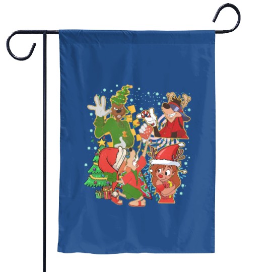 Retro 90s Disney Goofy Movie Garden Flags, Goofy Movie Characters Garden Flags, Max Goofy, Roxanne, Powerline, Disneyland Christmas Garden Flags