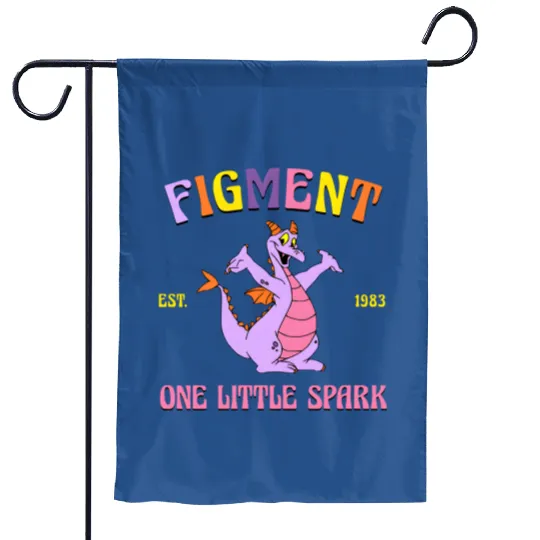 Retro Figment Garden Flags, Figment Est 1983, One Little Spark, Journey Into Imagination, Disneyland Garden Flags