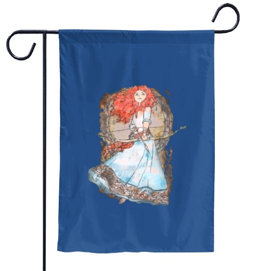 Disney Brave Merida Watercolor Nouveau Garden Flags, Disneyland Garden Flags