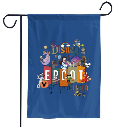 Retro Epcot Center Garden Flags, Mickey And Friends Garden Flags, Vintage Epcot Center 1982 Garden Flags, Disney Epcot World Tour Garden Flags, Vintage Epcot Est 1982.