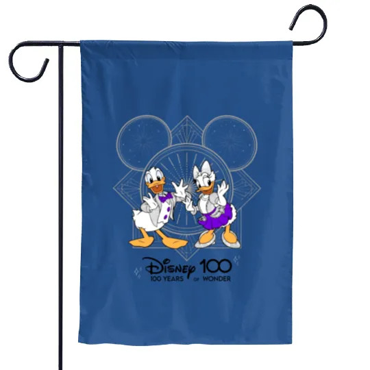 Disney 100 Years of Wonder Zip Garden Flags, Donald And Daisy Duck Zip Garden Flags