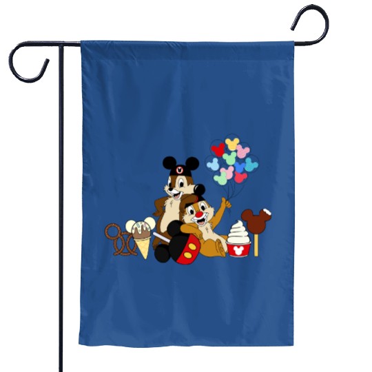 Disney Family Garden Flags | Disney Sibling Garden Flags | Chip and Dale Snacks Garden Flags