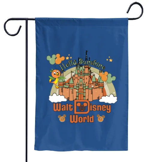 Disney Orange Bird Garden Flags, Epcot Flower Garden Flags, Orange Bird Garden Flags