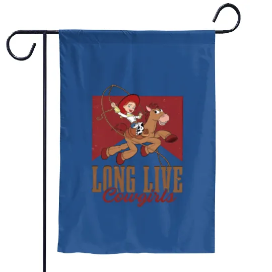 Retro Disney Toy Story Jessie Garden Flags Long Live Cowgirls Garden Flags, Toy Story Jessie and Bullseye Garden Flags
