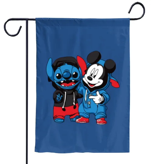 Disney Stitch and Mickey Mouse Friends Lilo and Stitch Garden Flags