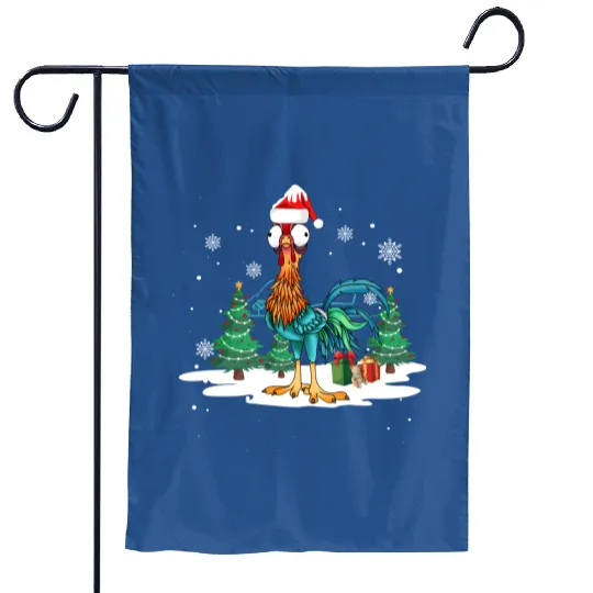 Hei Hei Moana Disney Christmas Garden Flags, Funny Christmas Garden Flags