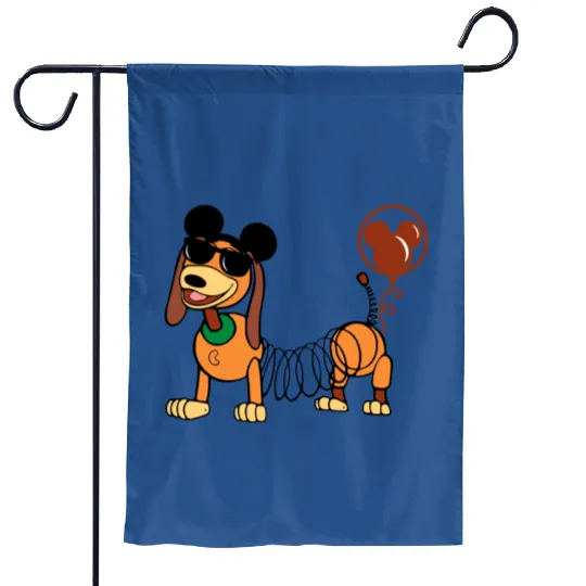 Toy Story Slinky Dog Garden Flags, Disney Toy Story Garden Flags, Mickey Ears Slinky Dog