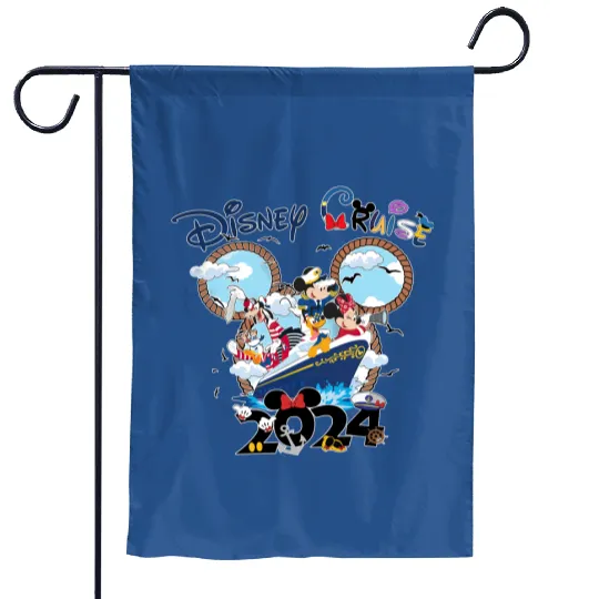 Disney Cruise Family 2023, Disney Cruise Group Garden Flags, Disney Family Garden Flags, Disney 2023 Garden Flags