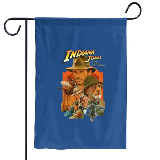 Vintage Indiana Jones Adventure Disneyland 1995 Garden Flags, Indiana Jones Garden Flags