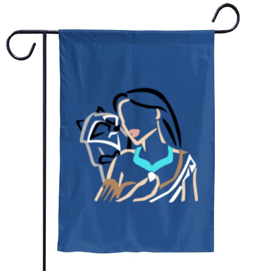 Pocahontas & Meeko embroidered Crewneck, Disney embroidered Garden Flags