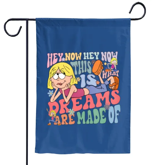 Disney Cute Lizzie McGuire Garden Flags, This Is What Dreams Are Made Of Retro Garden Flags, Disneyland Garden Flags