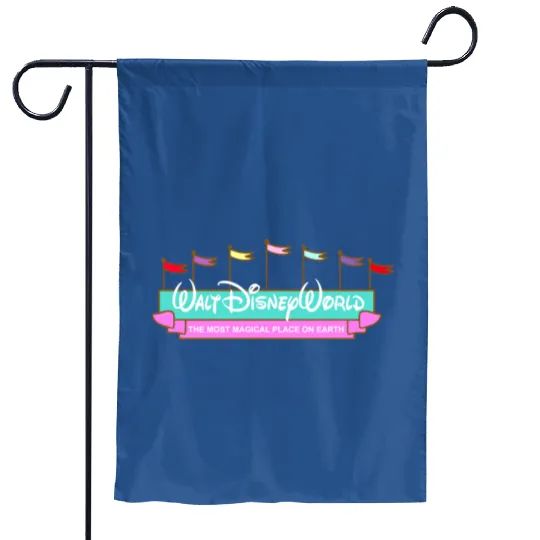 Disney Embroidered Crewneck Garden Flags