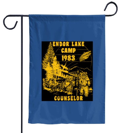 Disney Star Wars Garden Flags, Endor Lake '83 Camp Counselor Garden Flags, Wicket Ewoks Garden Flags, Forest Summer Camp Garden Flags