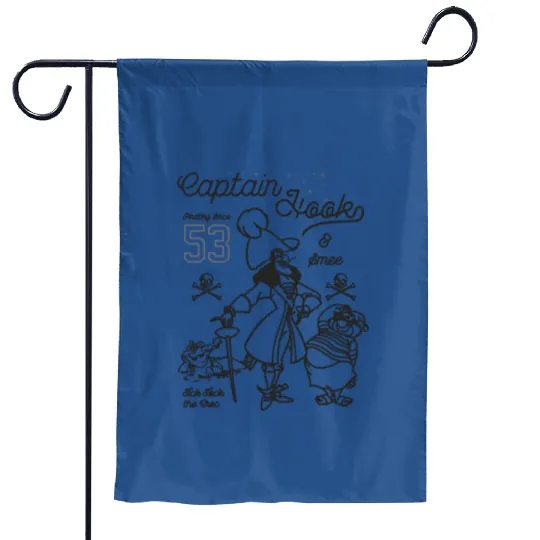 Disney Peter Pan Captain Hook And Mr. Smee Outline Sketch Garden Flags