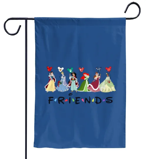 Disney Christmas Princess Friends Garden Flags, Disney Princess Garden Flags