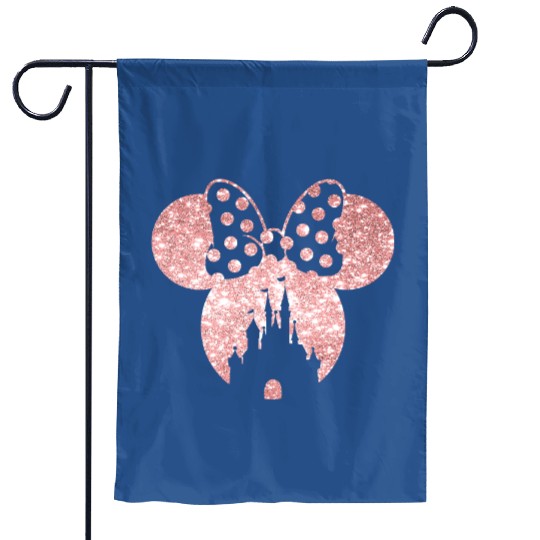 Glitter Minnie castle Flowy Tank, Mickey Mouse Disney Castle Garden Flags, Minnie ear tank, Disneyland tank