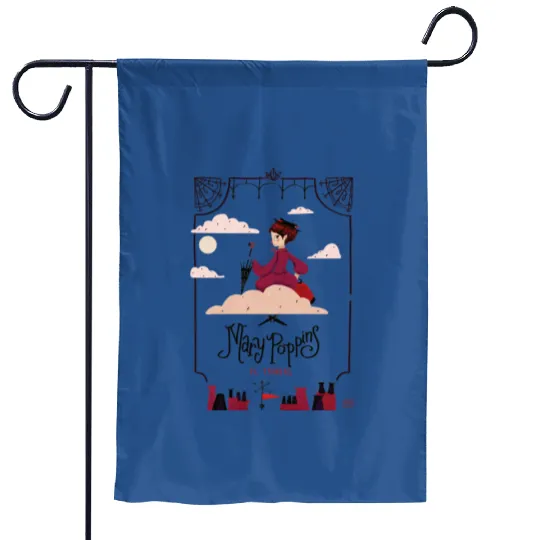 Vintage Disney Mary Poppins  Garden Flags, Retro Poppins Apothecary Mary Poppins Garden Flags