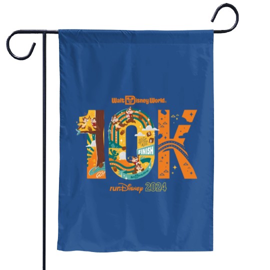 runDisney Chipmunks Chip And Dale 10K Running Garden Flags, Disney Marathon Weekend 2024, Disney Running Garden Flags