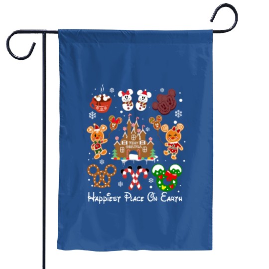 Disney Gingerbread Garden Flags, Disneyland Christmas Garden Flags