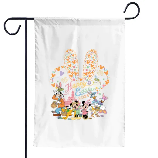 Disney Easter 2023 Garden Flags, Mickey &  friends Happy Easter Garden Flags